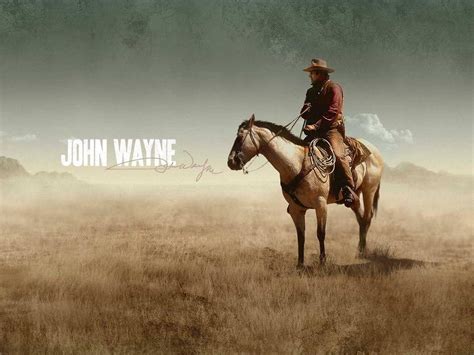 Download John Wayne Riding A Horse Wallpaper | Wallpapers.com