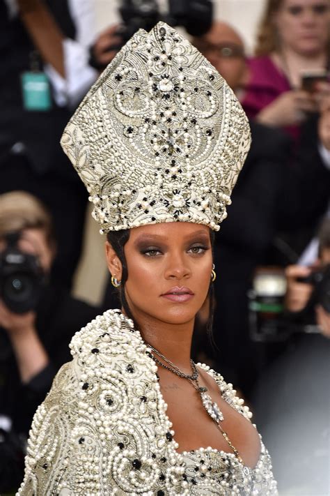 Rihanna Wins the Met Gala in a Bedazzled Pope’s Hat | Vanity Fair