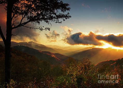 Maggie Valley Fall Sunrise, Blue Ridge Parkway Photograph by Schwartz ...