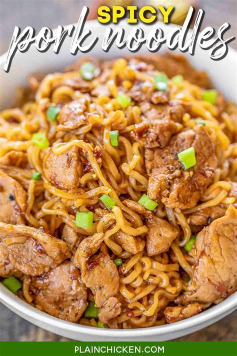 Spicy Pork Noodles - Plain Chicken