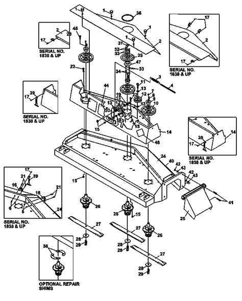 DECK PARTS 72". Steiner Parts & Service