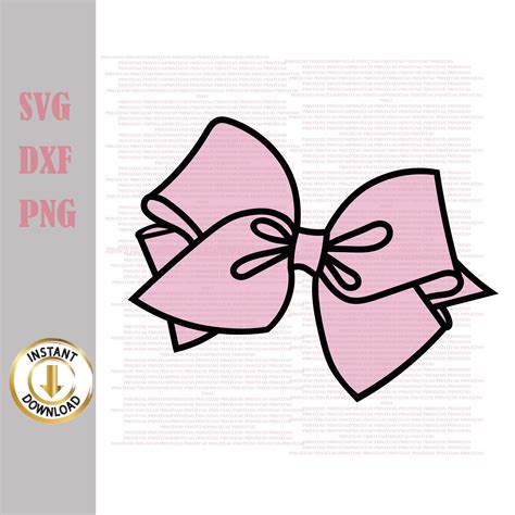 Pink Bow Svg Cut File Silhouette Clip Art Commercial Use Bow - Etsy