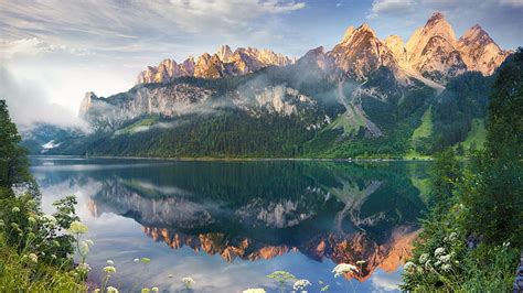 HD wallpaper: reflection, nature, mountain, wilderness, mount scenery ...