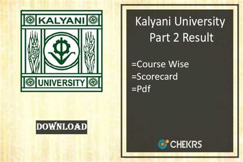 Kalyani University Result 2024 UG PG 1 2 3 Year Results