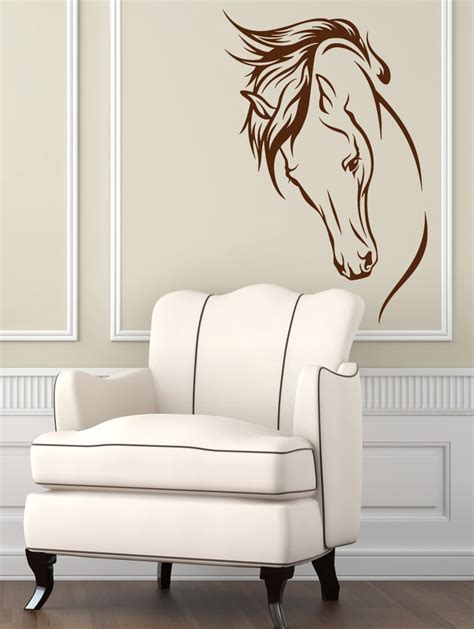 FREE SHIPPING Wall Decals Animals Horse Head Home Vinyl Decal - Etsy