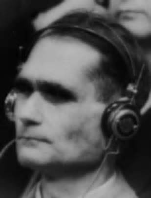 Nuremberg Trials - Rudolf Hess during the Nuremberg trial