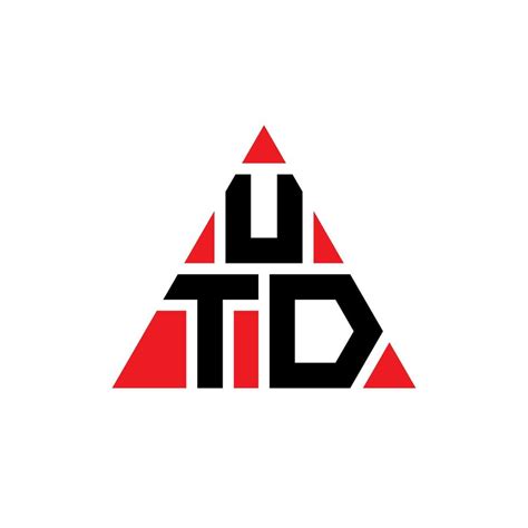 UTD triangle letter logo design with triangle shape. UTD triangle logo design monogram. UTD ...