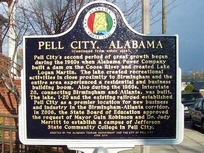 Pell City, Alabama Historical Marker