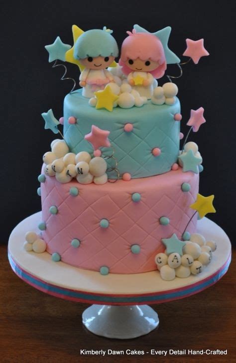 Little Twin Stars Cake #food #sweet #cake #twinstars #sanrio #cute | Idée gateau, Beau gateau