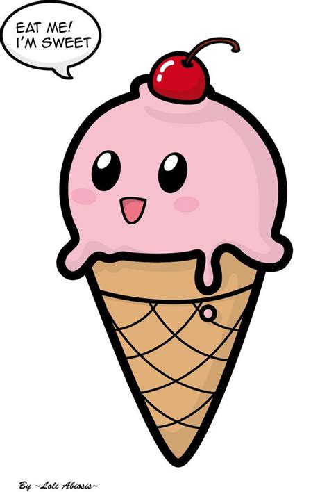 Ice cream so cute | Cute food drawings, Ice cream cartoon, Cute animal drawings kawaii