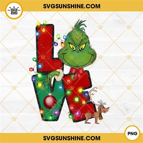 Grinch And Max Love Christmas PNG, Grinch Christmas PNG