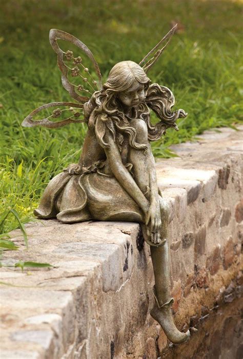 Thoughtful Lady Fairy Statue | Fairy statues, Garden statues, Fairy garden