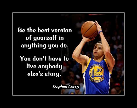 Stephen Curry Inspirational Basketball Motivation Quote Poster Gift Be ...