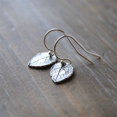 A gift to myself: Unique handmade silver leaf earrings