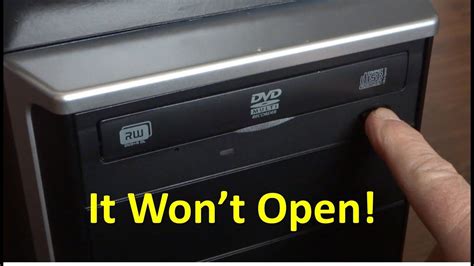 CD or DVD Drive Drawer Won't Open - How to Fix - YouTube