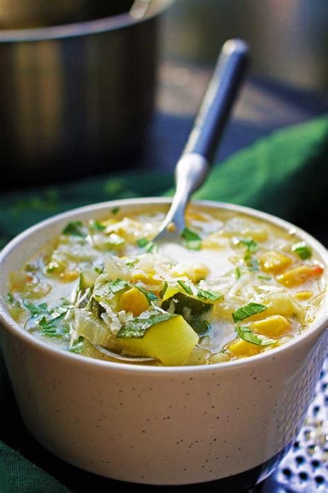 Mexican Zucchini Soup - Gourmandelle