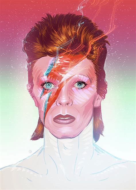 David Bowie Digital Art by Nikita Abakumov - Pixels