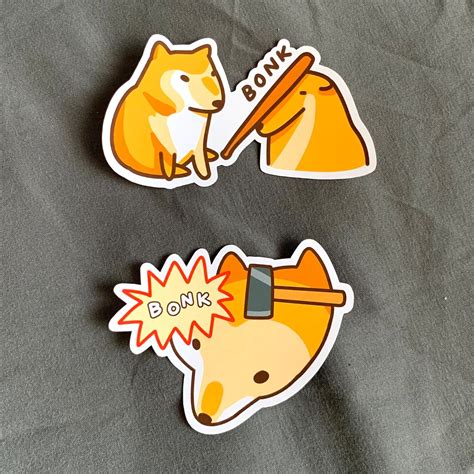 BONK Dog Meme Stickers - Etsy