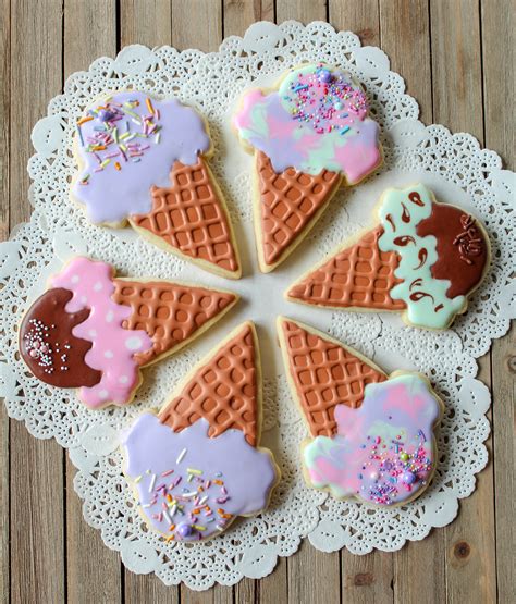 Ice Cream Cone Sugar Cookies - Recipes Inspired by Mom