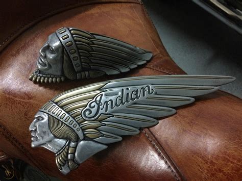 Motorcycle Decals, Emblems & Flags Harley Indian Motorcycle Gas Tank Emblem Thunderbird Zambini ...