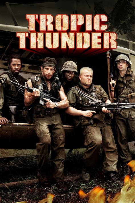 Tropic Thunder (2008) movie poster | cast Robert Downey Jr., Ben Stiller, Brandon T. Jackson ...