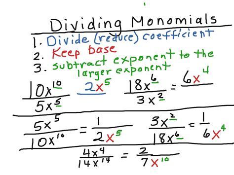 ShowMe - Dividing monomials