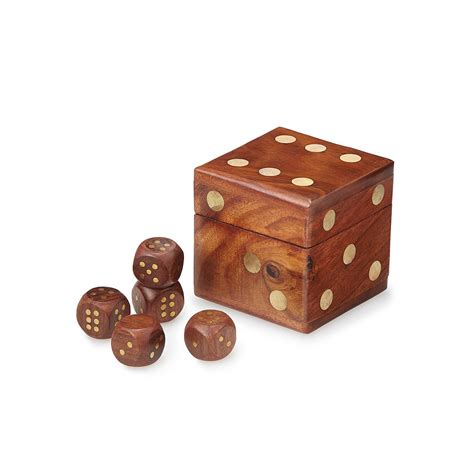 Wooden Dice Set | Handmade Rosewood Dice Game | UncommonGoods