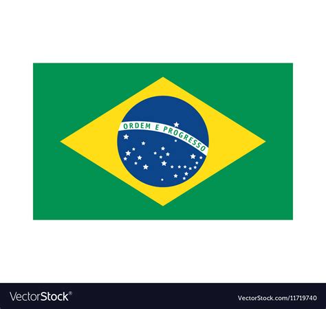 Brazilian flag drawing design Royalty Free Vector Image