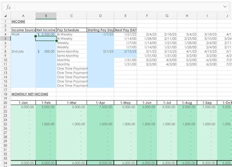 Excel Budget Template - Etsy