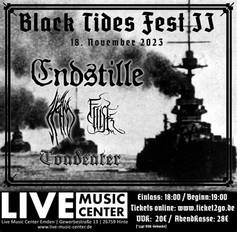 Black Tides Fest 2023 - 18/11/2023 - Hinte (Emden) - Live Music Center ...