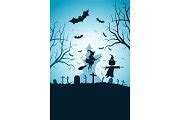 Halloween Illustration with Witch | Illustrations ~ Creative Market