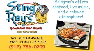 Stingray's offers seafood, live music, and a relaxed atmosphere!, Sting Ray's Seafood, Tybee ...