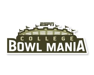 Logo: Watch ESPN College Bowl Mania logo