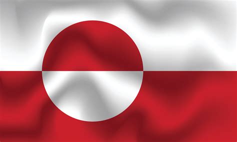 Flat Illustration of Greenland flag. Greenland flag design. Greenland Wave flag. 32997901 Vector ...