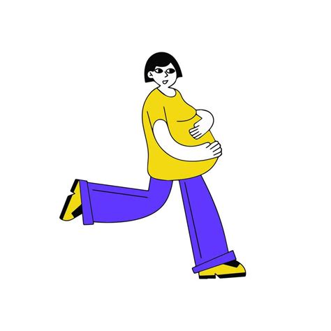 Angry Pregnant Woman Cartoon