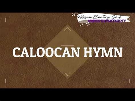 CALOOCAN HYMN 2020 | SDO - Caloocan | @136641 - YouTube