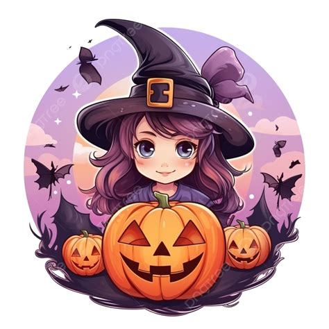 Happy Halloween Celebration Card With Pumpkin And Witch Flying ...