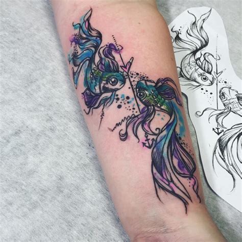 30 Gorgeous Pisces Tattoo Designs and Ideas - [Try One In 2019]