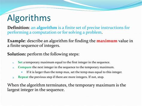 PPT - Discrete Mathematics: Algorithms PowerPoint Presentation, free download - ID:5263449