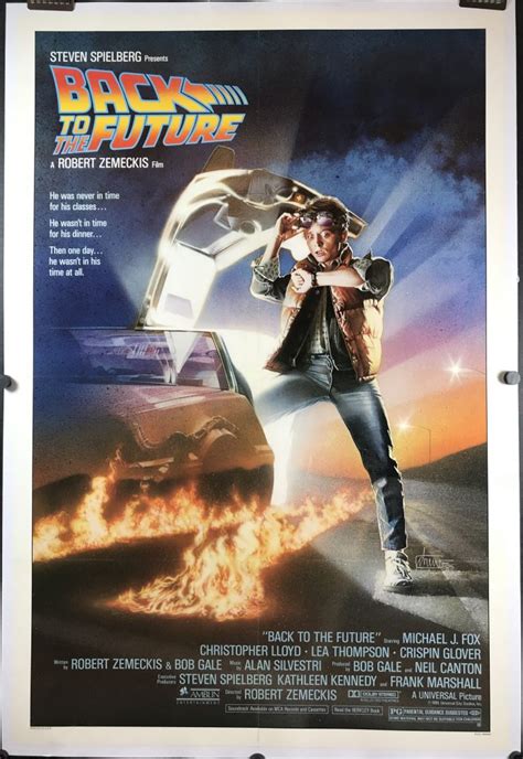 BACK TO THE FUTURE, Original Stephen Spielberg Folded Movie Poster ...