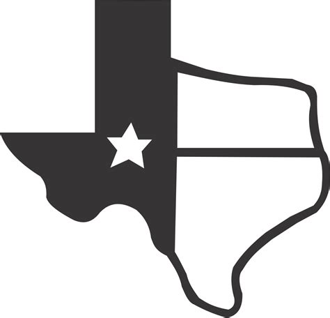 Texas Flag Clip Art Black And White