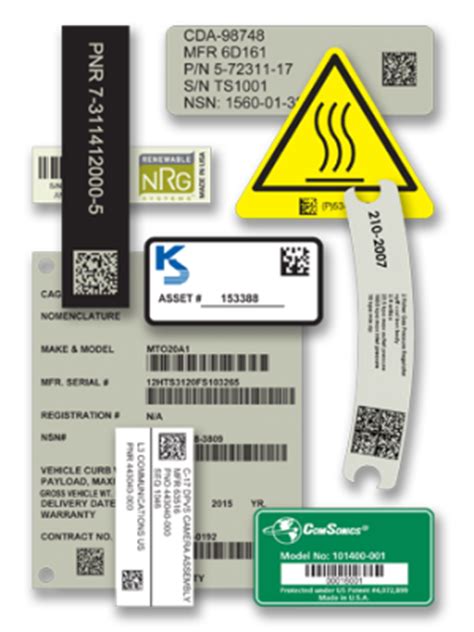 UID Labels and Tags - DoD and Mil Std UID Identification Labels - Willington Nameplate