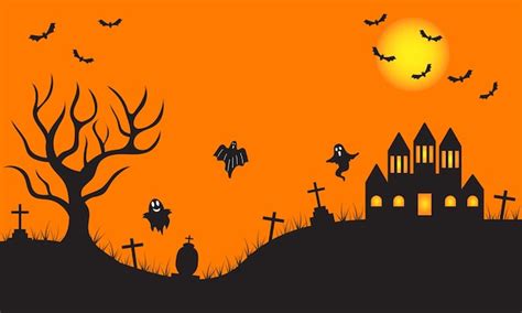 737 Orange Background Halloween For FREE - MyWeb