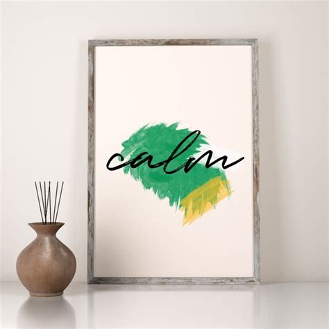 Calm Calming Wall Art Abstract Art Printable Quote Simple | Etsy