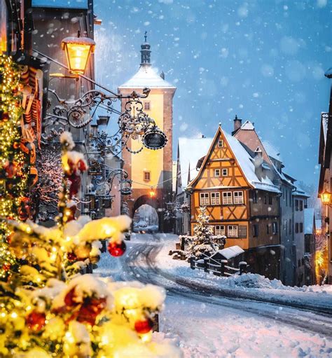 Winter in Rothenburg ob der Tauber, northern Bavaria, Germany : MostBeautiful in 2021 | Germany ...