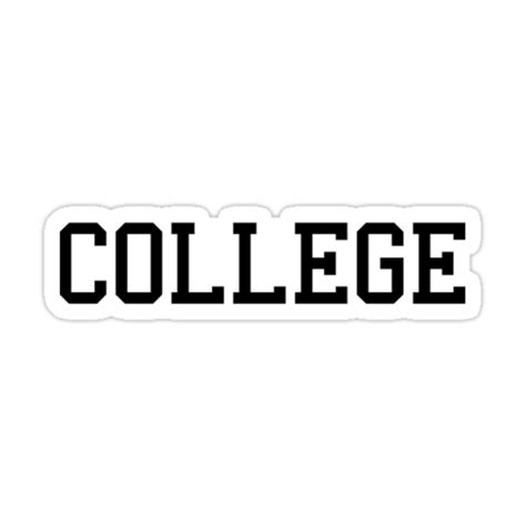 "college " Stickers by lindsaycarpluk | Redbubble