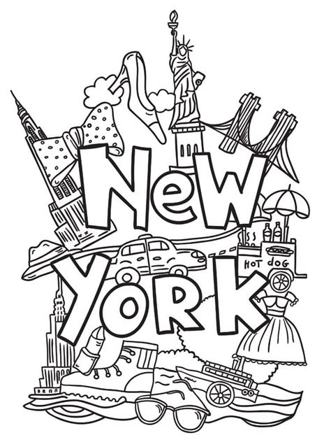 New York City Free For Kids coloring page - Download, Print or Color Online for Free