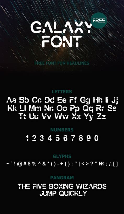 Free Galaxy Space Font For Display Typography - Texty Cafe