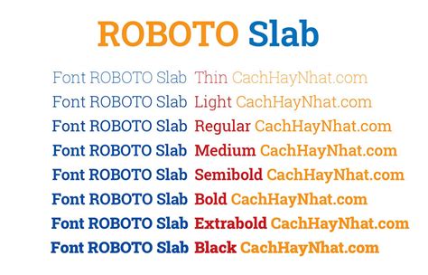 Download Font Roboto Slab Việt Hóa